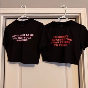 Black baby Tees (perfect going out tops)